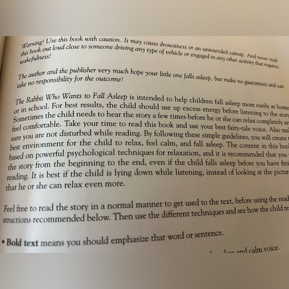 Hardcover The Rabbit Who Wanted to Fall Asleep - unique kids sleep method - Picture 4 of 4
